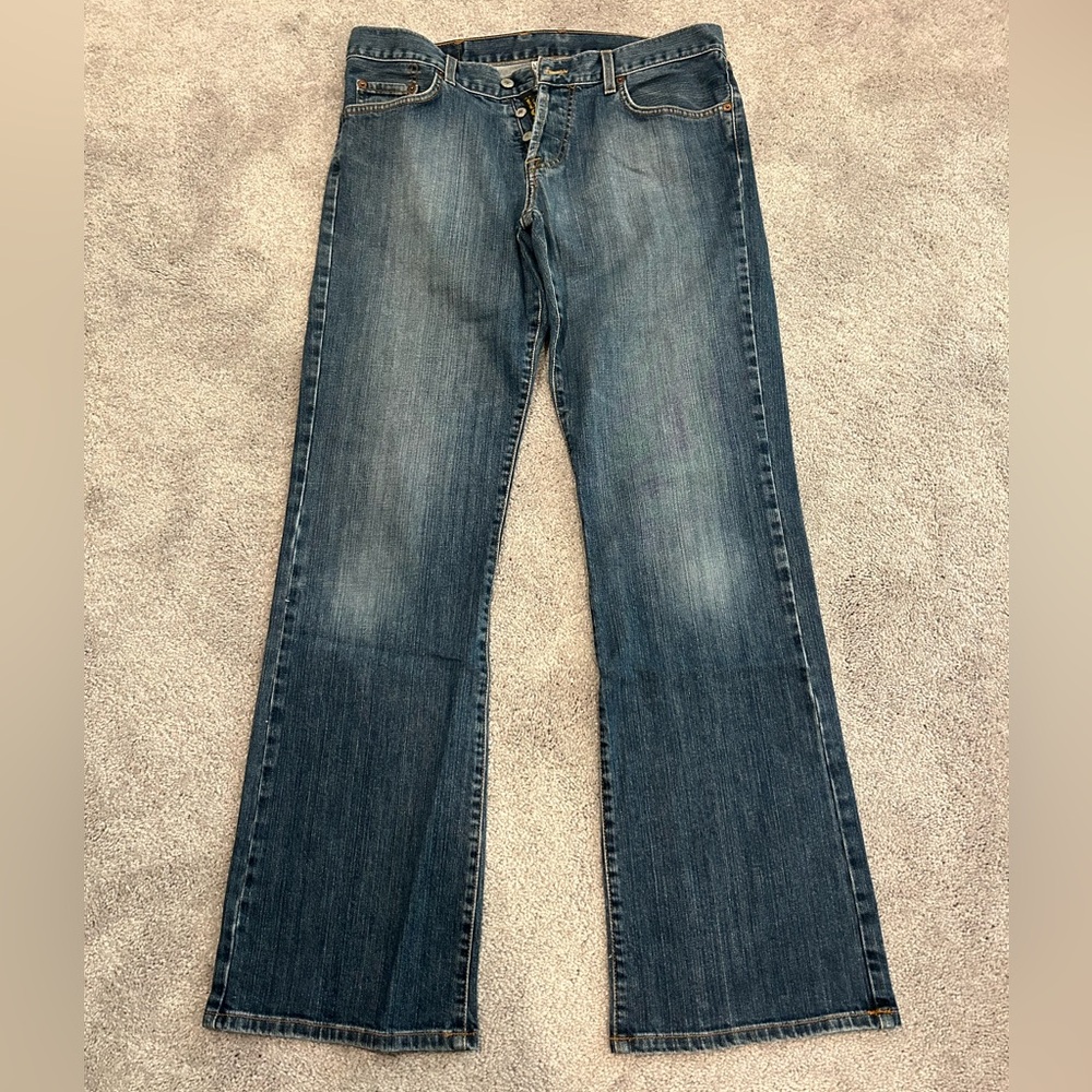 Lucky brand Hendrix Dungaree Jeans Size 34